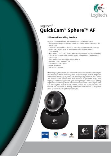 Logitech quickcam orbit sphere driver for mac